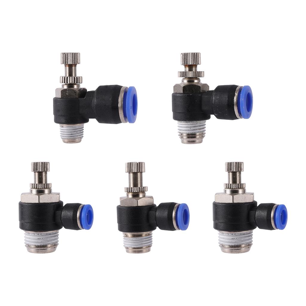 4/6/8/10/12mm Pneumatic Regulating Valve Air Flow Control Valve 1/8" 1/4" 3/8" 1/2" BSP Male Thread Hose Fittings