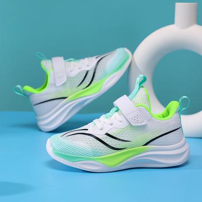 Kindersportschuhe Frühling neu atmungsaktives Mesh Jungen rote Kaninchen Laufschuhe mittlere und ältere Kinder verschleißfeste ultraleichte Laufschuhe