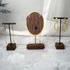 Photography Props Jewelry Display Stand Copper and Wood Display Holder Storage Rack  Earrings
