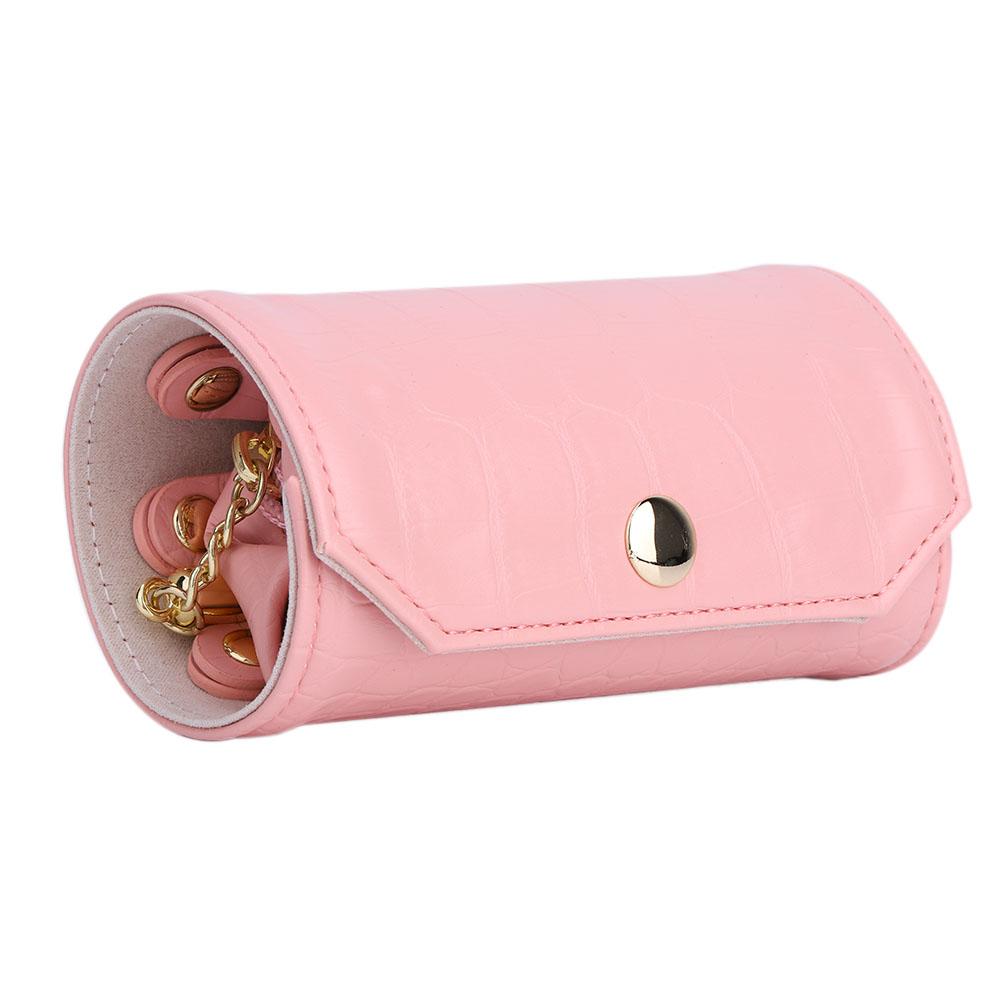 Elegante PU-Leder Tragbare Schmuckaufbewahrungs-Rolltasche Organizer für Reisen