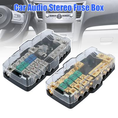 Distribution Fuses Box Block LED Car Audio Stereo Fuse Holder Multi-functional For Car RV Camper for Power Splitting 30A 60A 80Amp 12V-24V