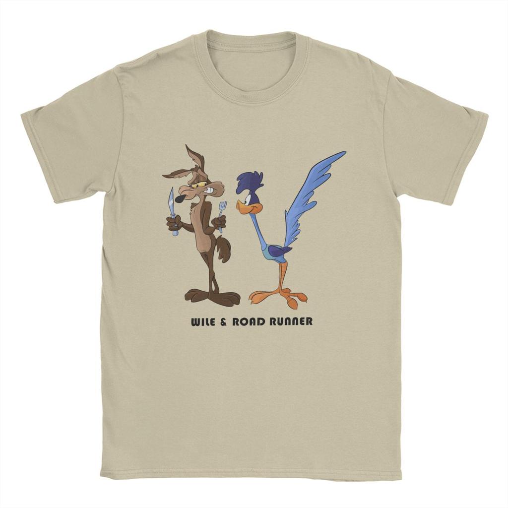 Wile e Coyote T Shirt Men Cotton Novelty T-Shirts Round Neck Tees Short Sleeve Tops Big Size