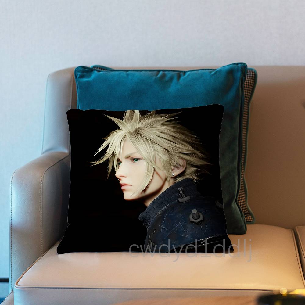 FFinal Fantasy VII Cloud Cushion Cover Pillow Cover Decor Pillowcase Printed Cushion Case For Couch