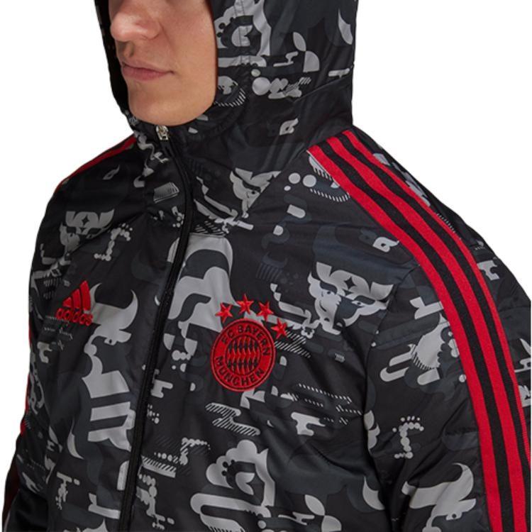 adidas Jachetă Puf FC Bayern Bărbați Negru GK8626