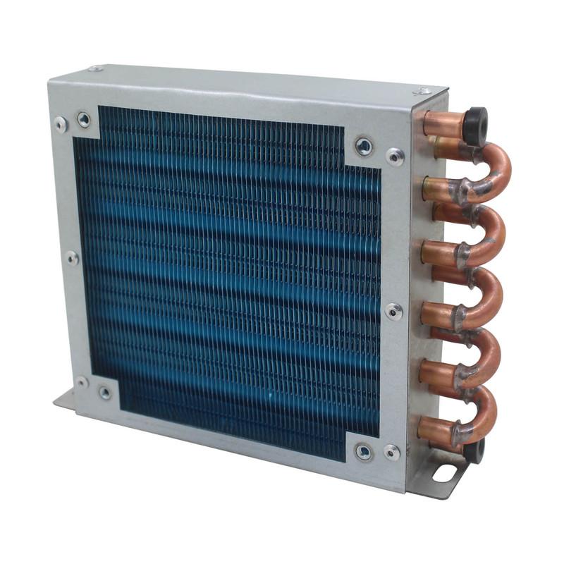 Small shell condenser radiator refrigerator freezer water-cooled aluminum fin and copper tube heat exchanger with fan air-cooled