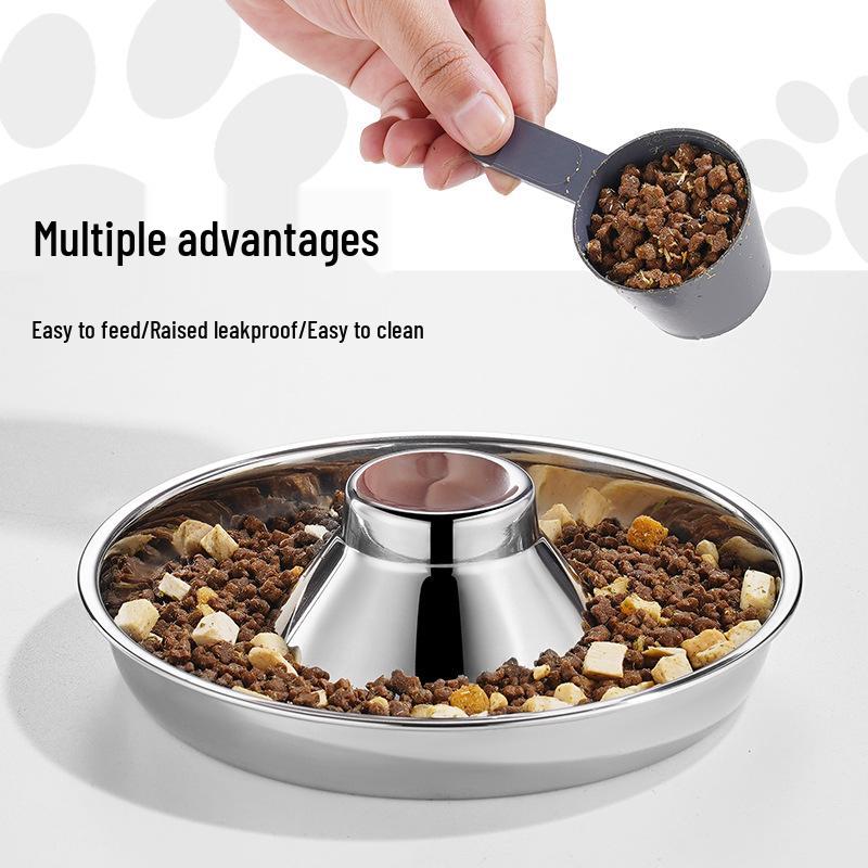 Stainless Steel Anti-Choke Slow Feeder Bowl for Dogs and Cats