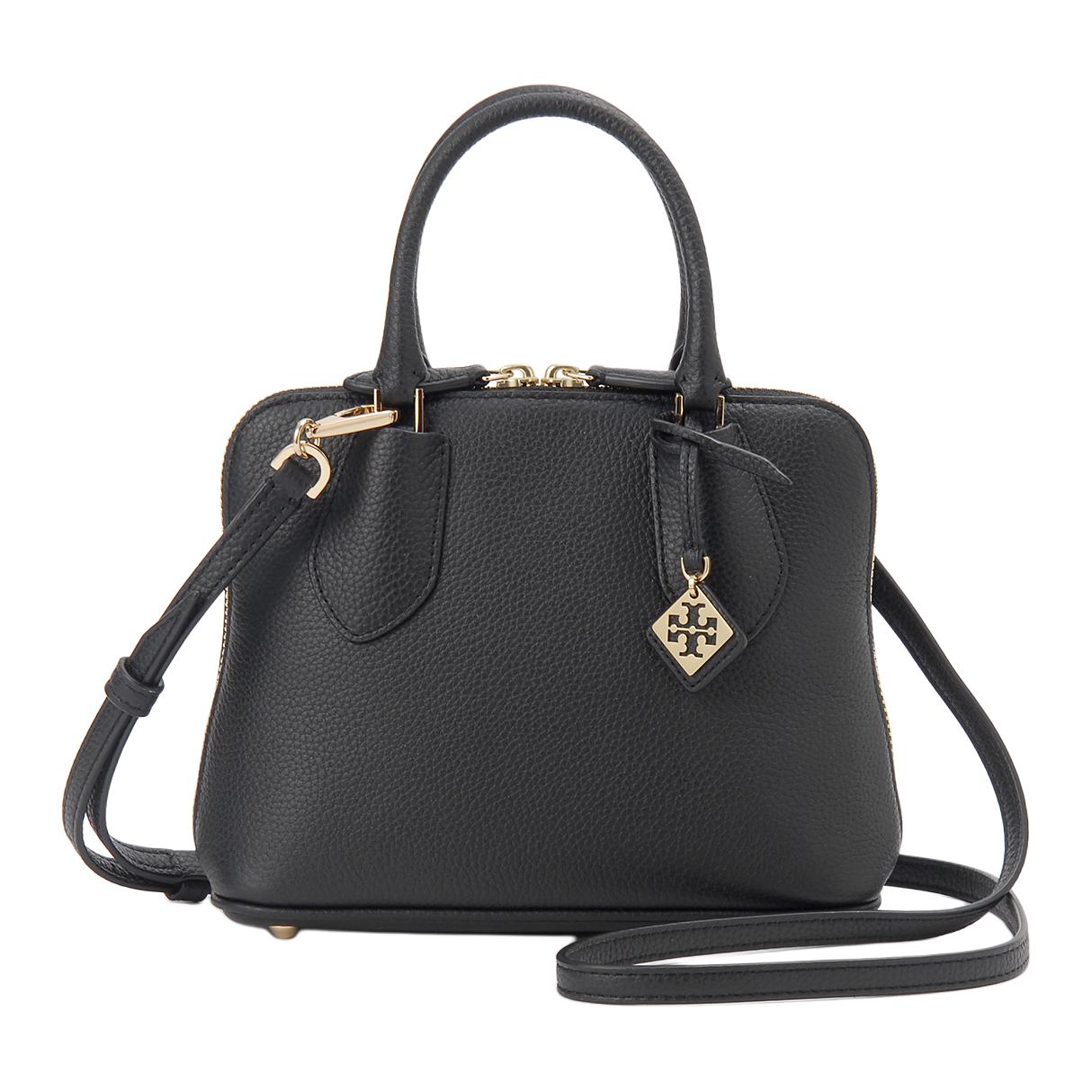 

Tory Burch Swing Double Zipper Closure Leather Mini Shoulder Crossbody Bag Women Bags Black 155619-001 Shopping Bag Set(Basic Set+Shopping Bag)