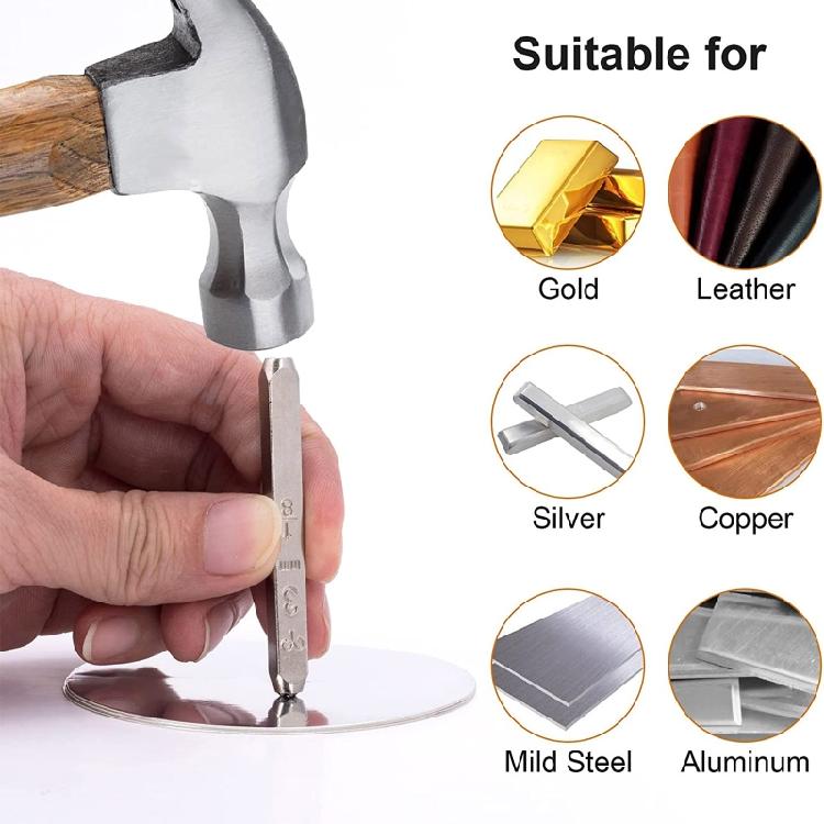 12Pcs Metal Stamping Kit for Leather Seal Carving Craft Constellations Stamping