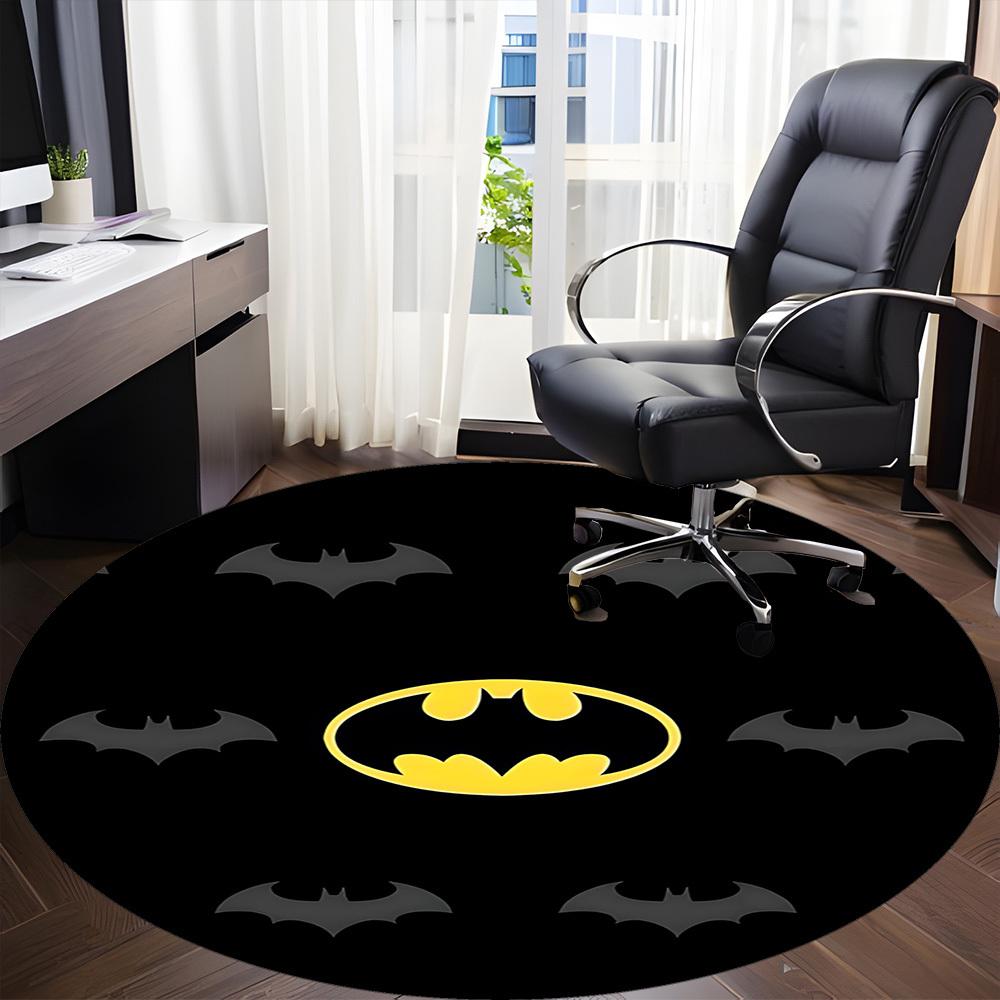 1pc Batman Signal Office Round Area Rug, Under Office Chairs Bedroom Living Room Home Decor, Room Deco, Available in Various Sizes