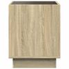 Vidaxl Stolik Nocny Z Led Infinity, Dąb Sonoma, 50X50X50 Cm