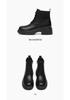 Red Dragonfly Women's British Style Real Leather Winter Boots Thick-Soled Velvet Short Martin Boots, 2024 New Arrivals
