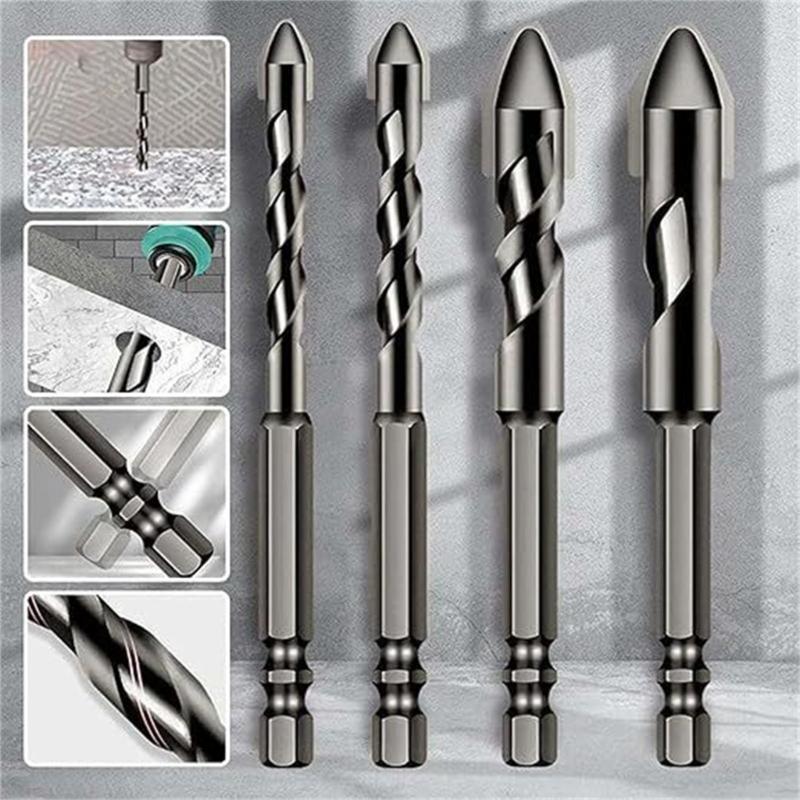 8Pcs High-Strength Eccentric Twist Drill Bit Sets Metal Twist Drill Bits Industrial Drill Bits for Glass/Tile/Wood