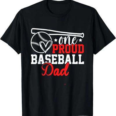 Awesome One Proud Baseball Dad T-Shirt