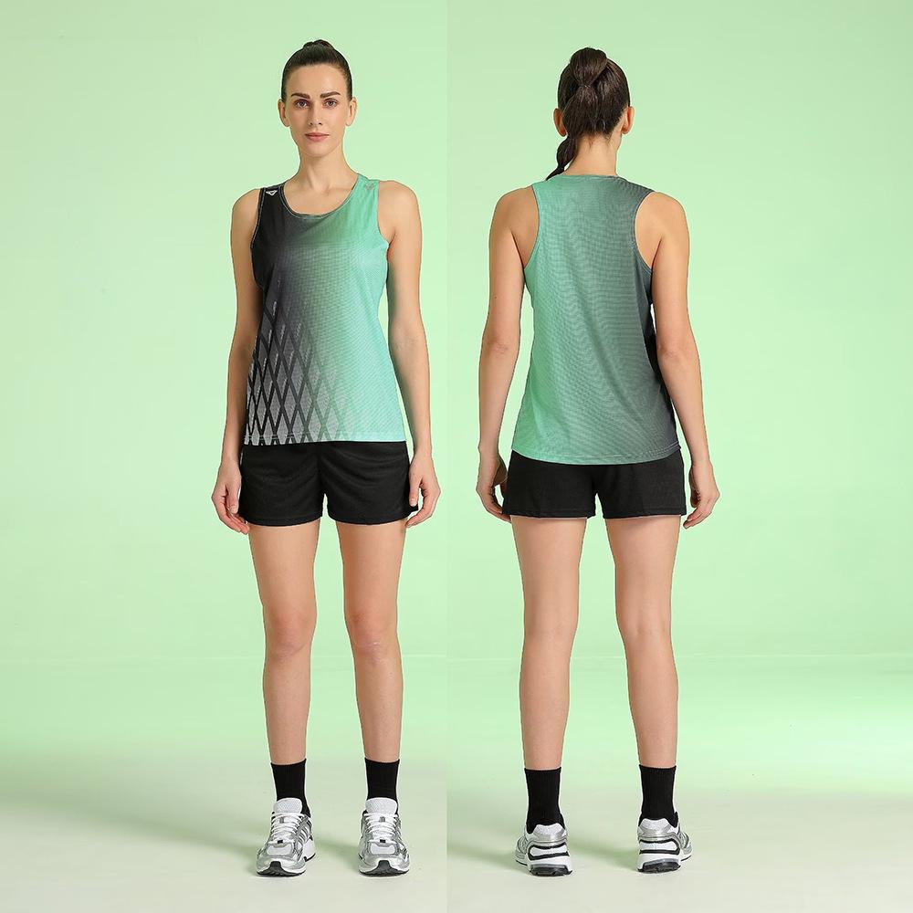 Unisex Track & Field Training Set: Vest & Suit for Marathon and Running Sportswear.
