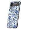 Blue And White Porcelain Case Phone Cover for Samsung Galaxy Z Flip 7 6 5 4 3 5G ZFlip7 ZFlip6 ZFlip5 ZFlip4 ZFlip3 Black Fundas