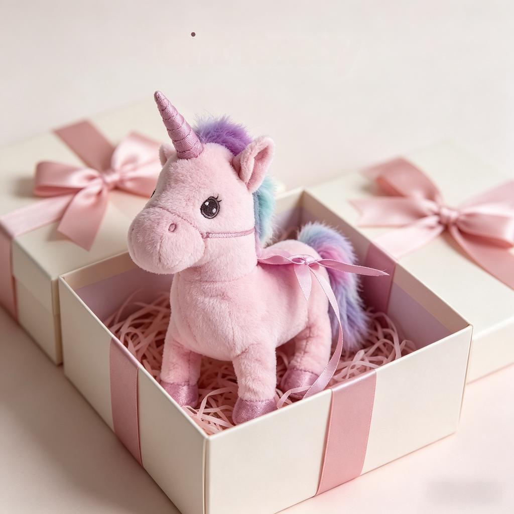 Pink Unicorn Cotton Plush Keychain Toy with Leash Electric Walking Singing Stuffed Animal for Girls Custom  ODM