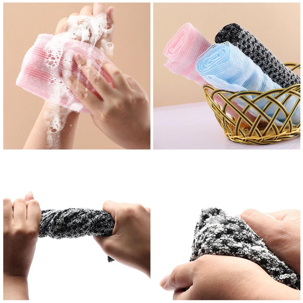 1pc Blissal Shower Scrubber 25 100cm Extra Long Exfoliating Washcloth Exfoliating Shower Towel Bath Exfoliating Towels