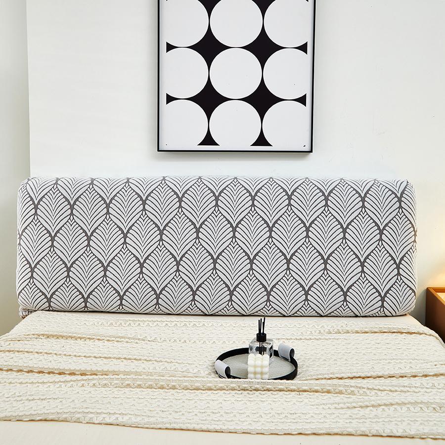 1 Pc Headboard Cover Elastic Jacquard Bedside Cover For Bed In Bedroom Easy To Clean Headboard Cover A Pattern Of Latteart