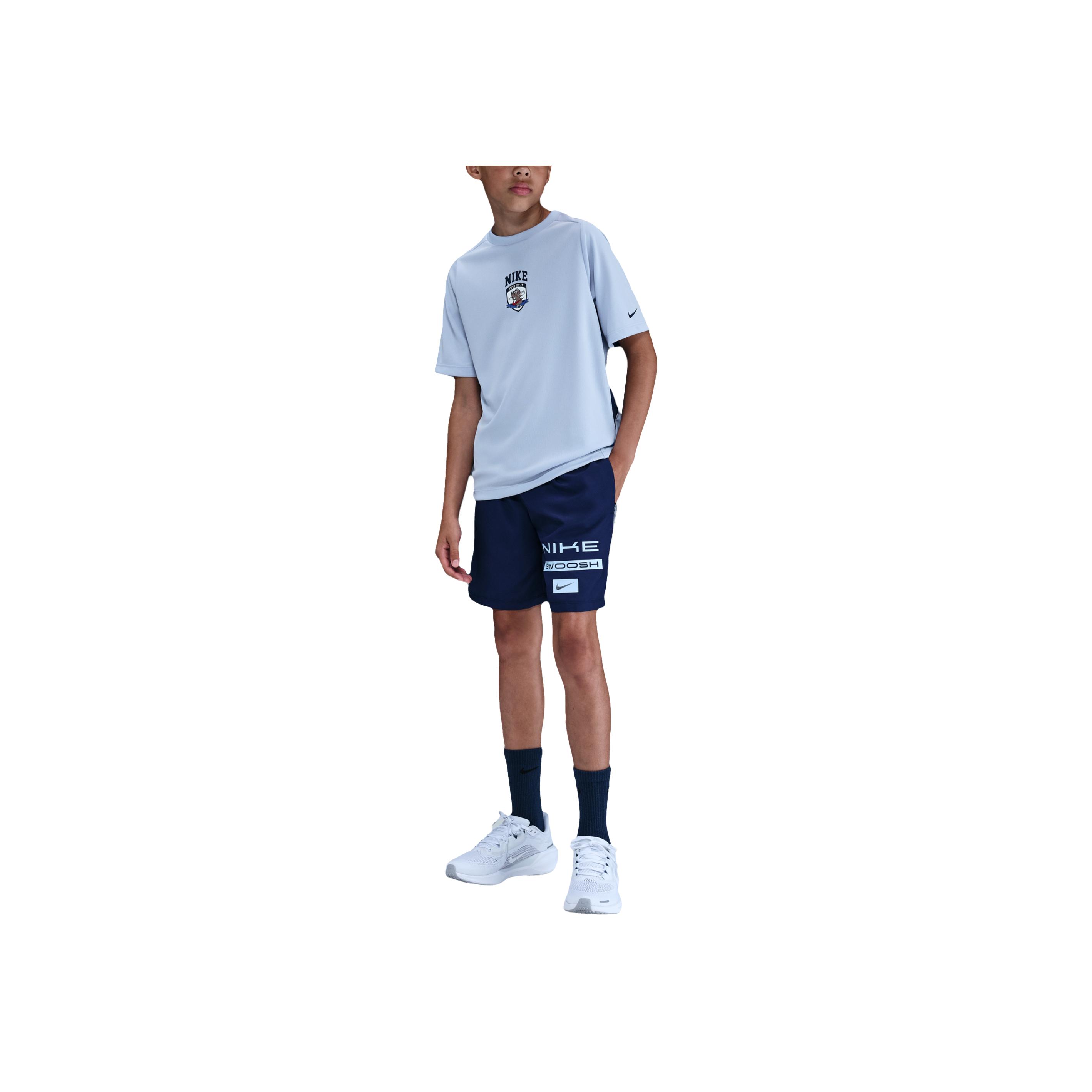 Nike Футболка Dri-Fit Мульти Дышащий Трикотаж Мягкий Короткий Рукав Детские Топы II0477057 XL