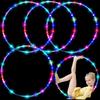 LED Light Up Hoop Dance Exercise Hoop for Kids Adults, Color Changing Fitness Equipment for Weight Loss, Perfect Hooper Gift & Party Performance Toy