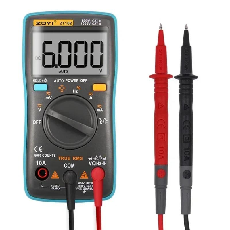ZT102 Digital Multimeter AC/DC Voltage Current Temperature Ohm Frequency Diode Resistance Capacitance Tester Electrician Tools