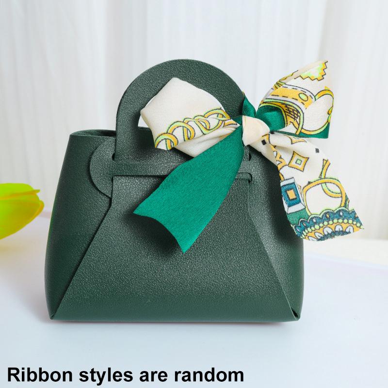 

1PC Gift Bags Party Faux Leather Housewarming Handbag Birthdays With Satin Silks Engagements Candy Boxes Valentine s Day Weddings 10x5x10.5cm