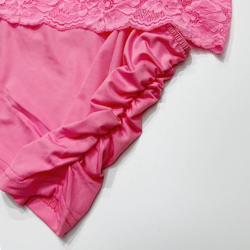 2023 New Women's Sexy Lace Splicing Camisole & Hip-Hugging Mini Skirt Set