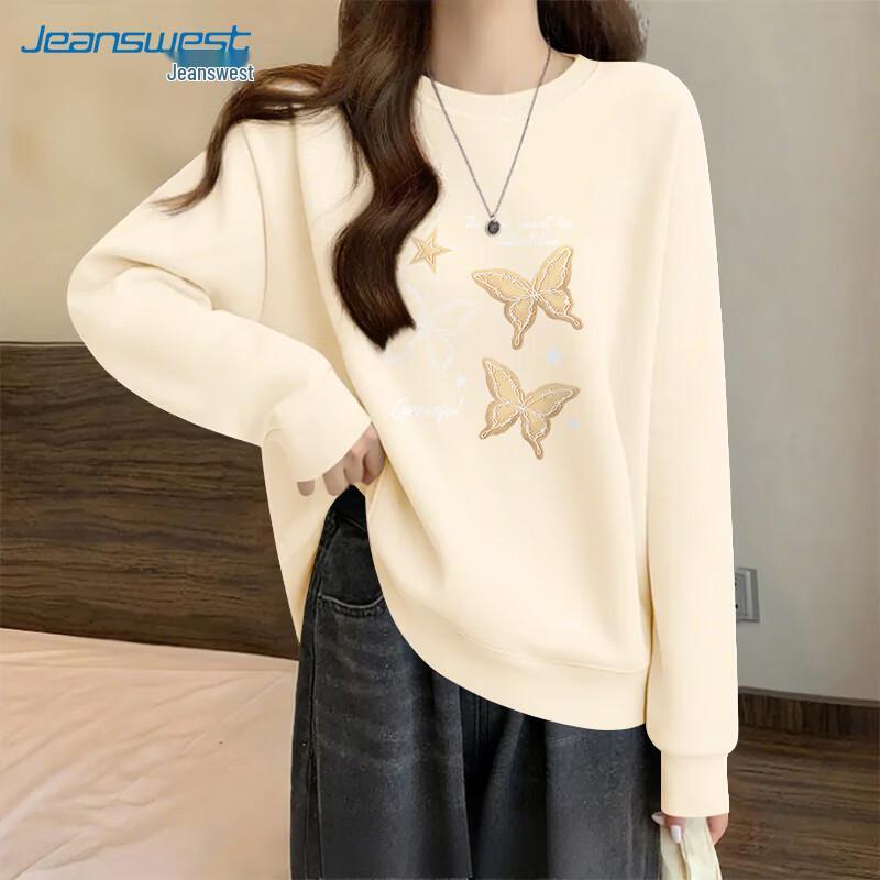 Jeanswest Love Butterfly Graphic Long Sleeve Round Neck T-Shirt