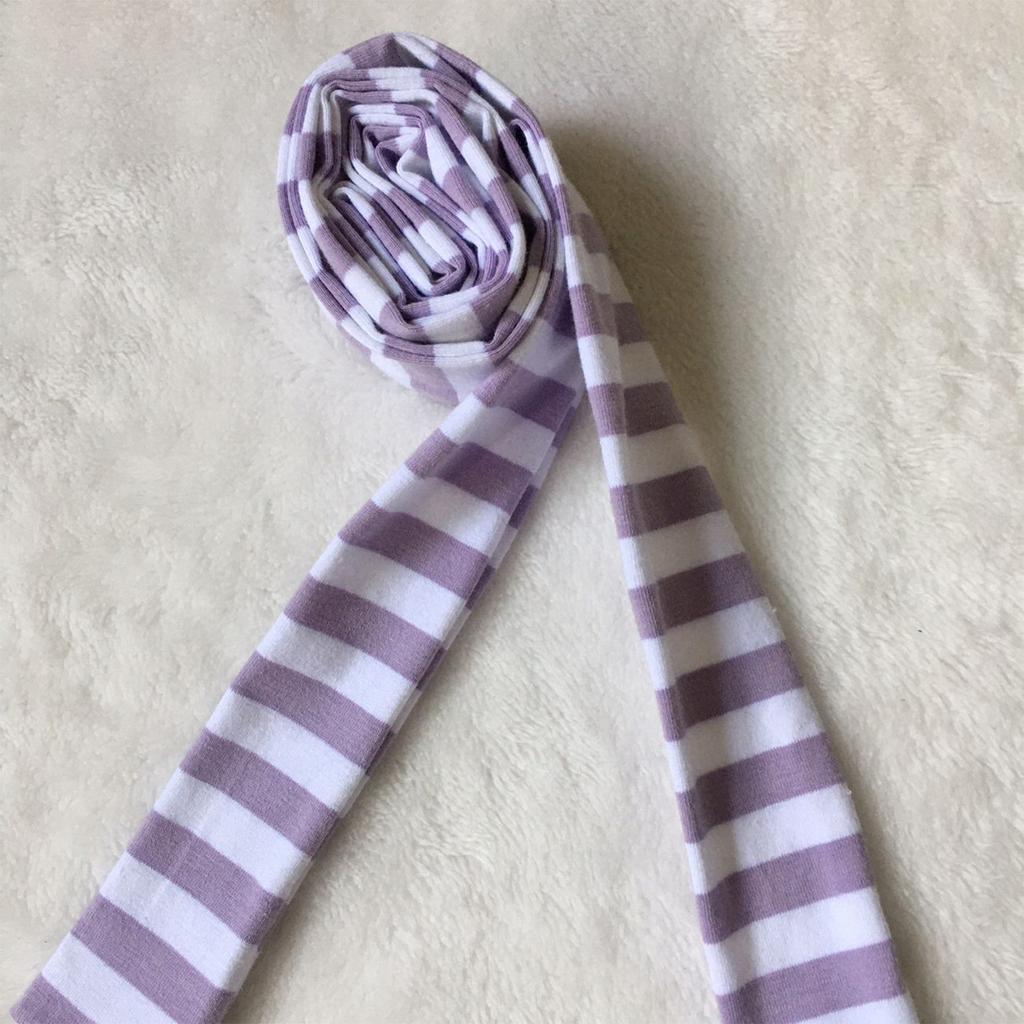 Women Spring Summer Stripe Pattern Scarf Thin Neckerchief Y2k Style Colorful Thin Knitted Neck Guard Lightweight