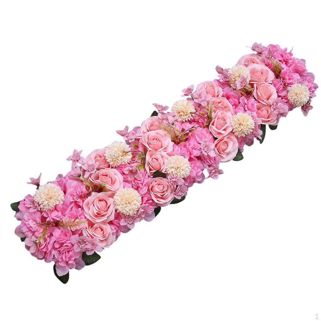 Artificial Rose Floral Panel for Table Centerpiece And Wedding Reception Silk Flower Decor