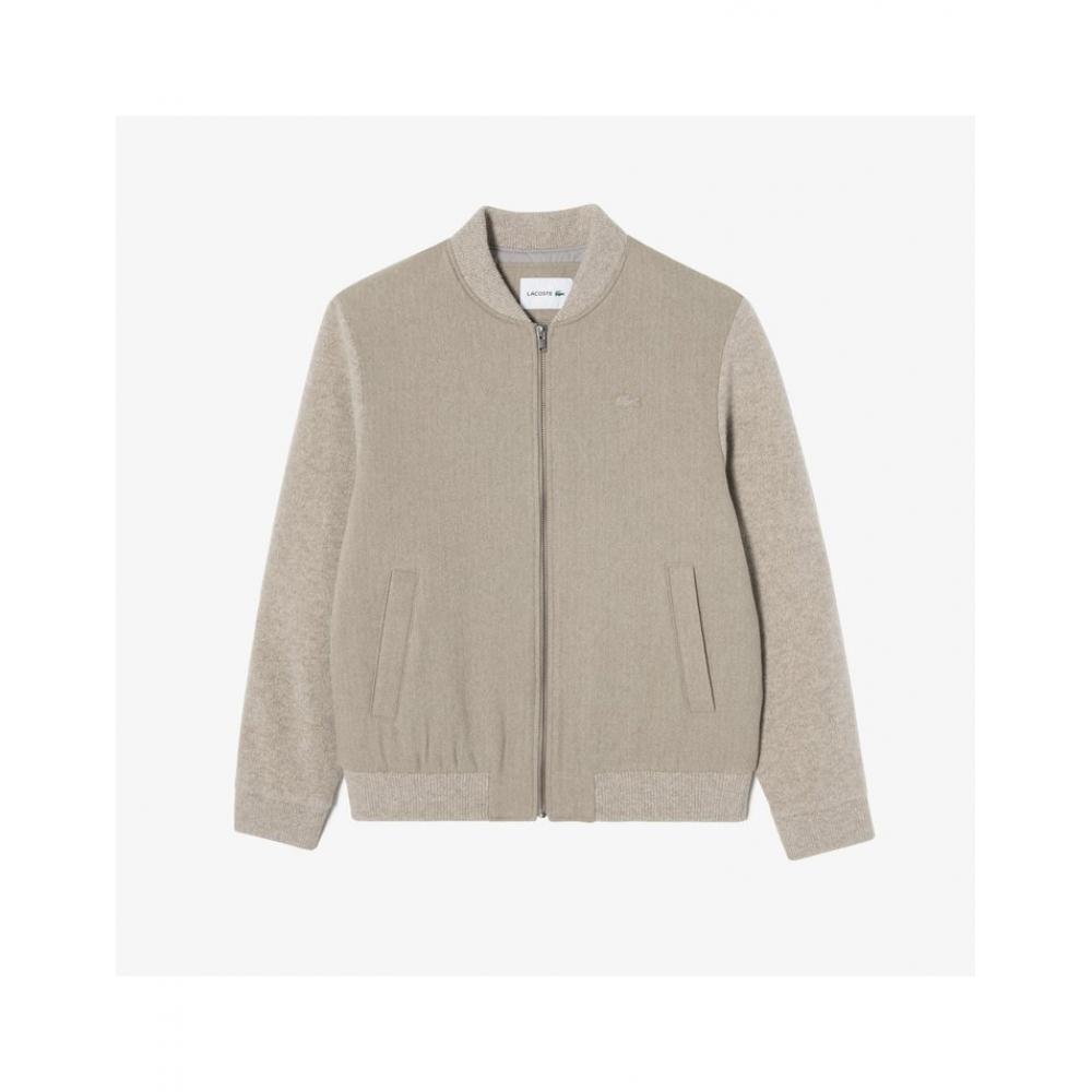 Lacoste Men S Stadium Neck Wool Hybrid Jacket Bh783e 54n 02S