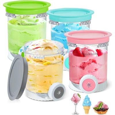 Recipientes Creami(4 pacotes) Projetado Para Ninja Swirl Creami NC701 E Para Máquinas de Sorvete Ninja Swirl - Acessórios Incluídos