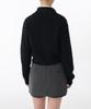 MUSINSA STANDARD WOMAN Women'S Cable Knit Zip-Up [Black]