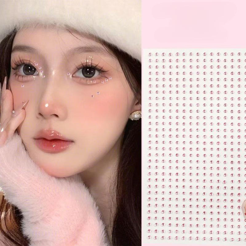 2mm Simulation Pearl Face Jewels, Hair Jewels, Eyebrow Jewels, Diamond Stickers