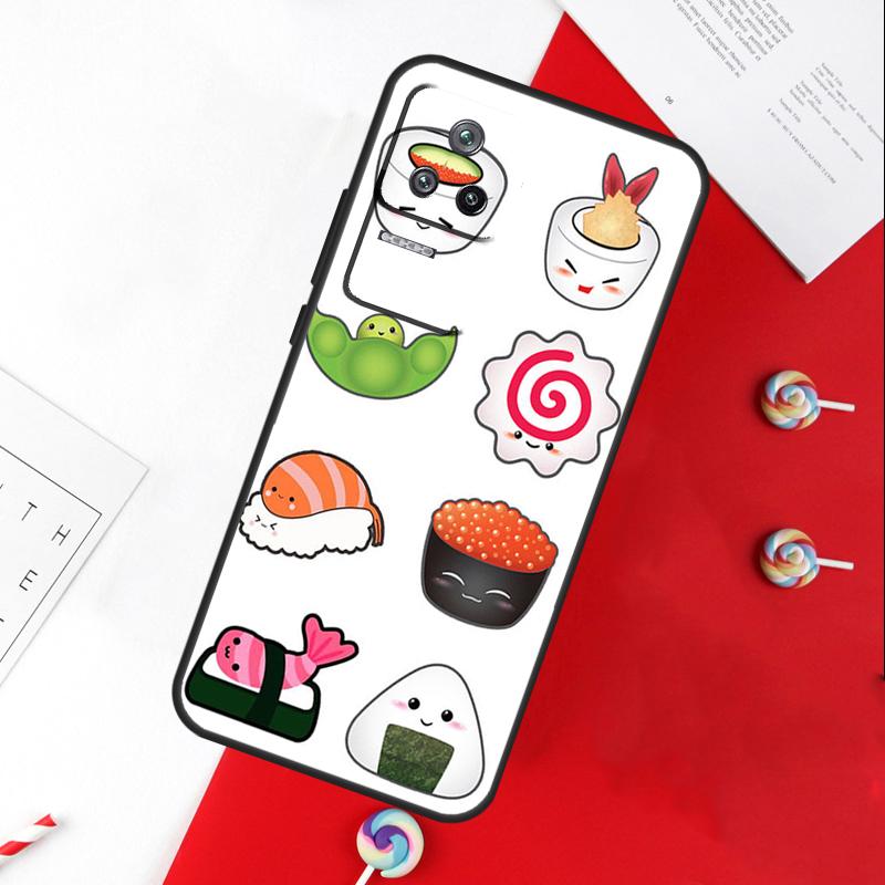 Sushi Maki Rice Kitchen Food Cute Cover For Xiaomi 11T 12T 13T 14T Pro 13 14 15 Ultra POCO X7 Pro X3 X5 X6 F5 F6 M6 Pro Case