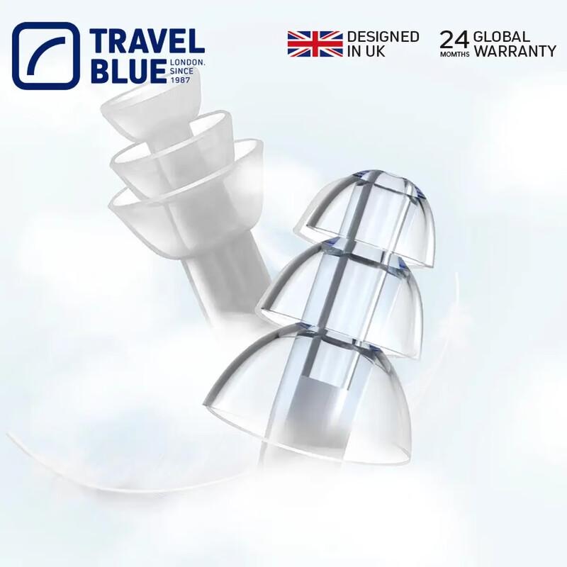 TRAVEL BLUE Aviation Earplugs with Neck Strap