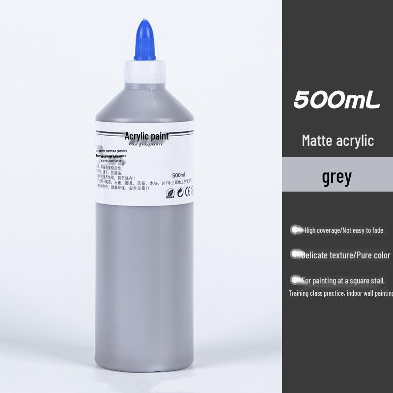 500ml Square Acrylic Paint for Kids' Plaster Dolls and Kindergarten Art Projects