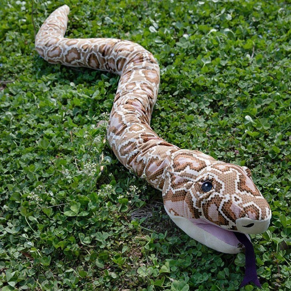 Simulated Giant Snake Plush Toy Long Animal Hand Puppet Toy Stuffed Snake Doll for Children Boys