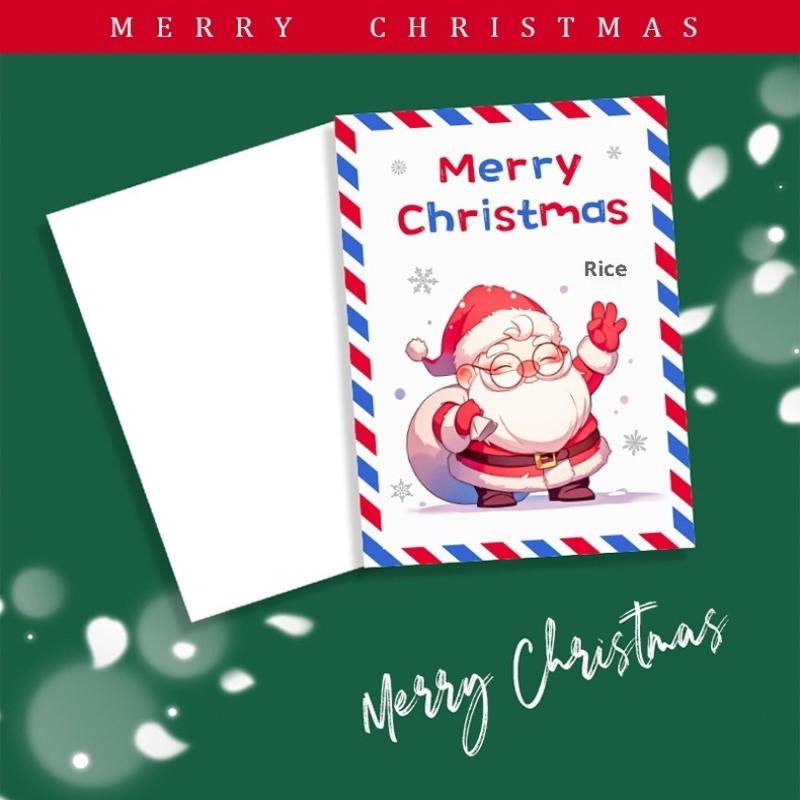 10Pcs Christmas Cards, Handwritten Thanks, Blessings, Messages, Gifts, Decorations, Small Cards, Parties, Birthdays, Holidays