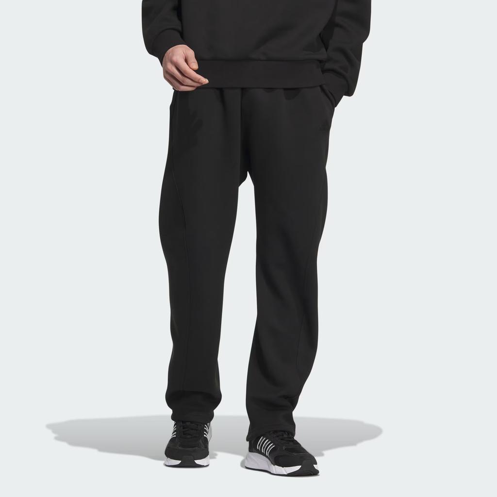 Adidas Spacer 3D Pants Solid Color Logo Elastic Waist Knitted Sports Pants Men Pants Black JJ3799