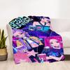 1pc K-Pop Demons Outdoor Blanket Lightweight Flannel, All-Season Use for Sofa, Bed, Travel, Camping, Living Room, Office, Couch067