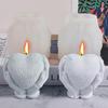 Two-handed Holding Love Candle Silicone Mold Carved Heart-shaped Candle Making Plaster Soap Chocolate Baking Tool Wedding Gift