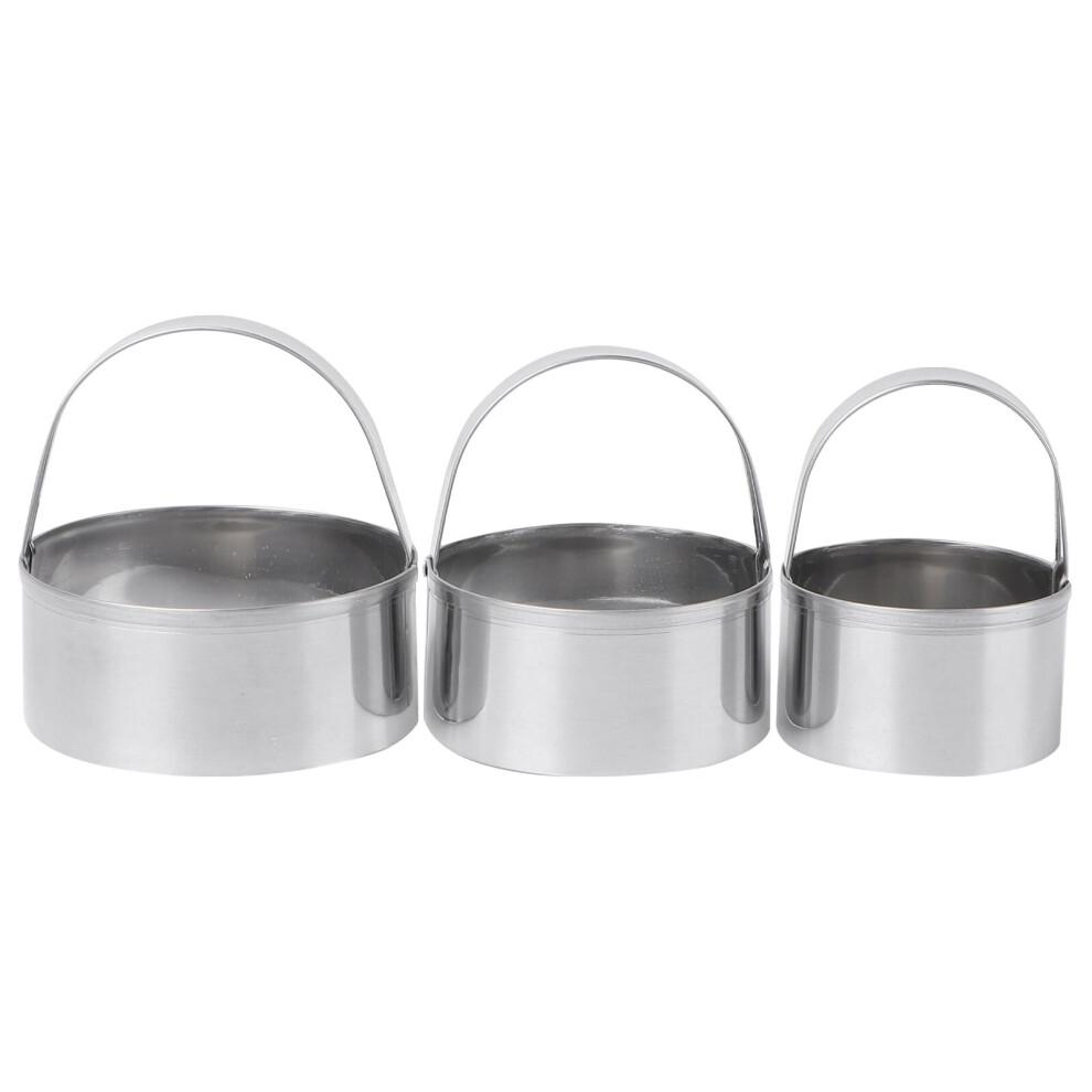 Stainless Steel Biscuit Cutters Round 3 Pcs