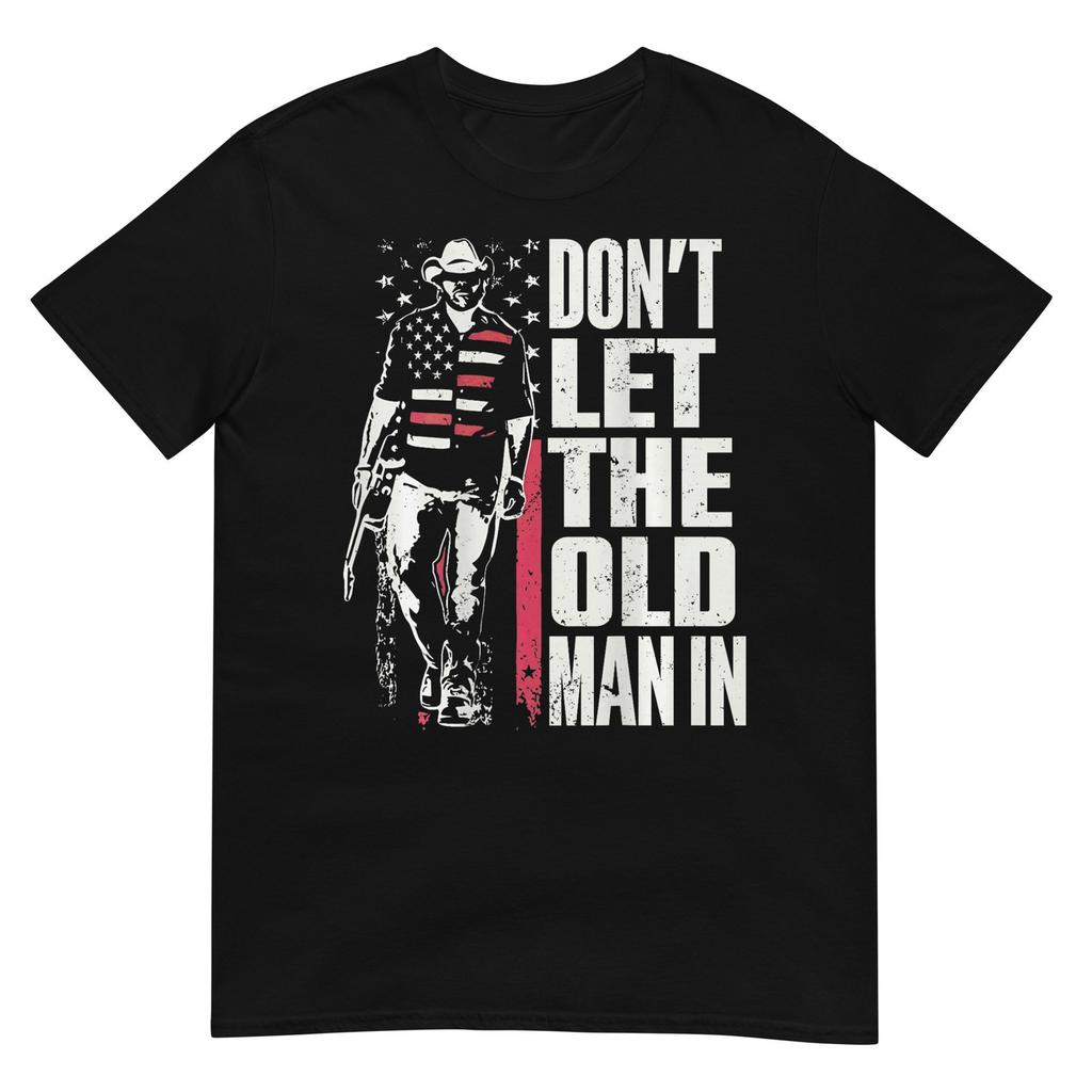 Lass den alten Unisex nicht in der Vintage-amerikanischen Flagge (Auf der Rückseite) T-Shirt