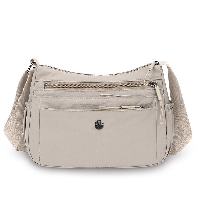 Multi-Layer Shoulder Bag Lightweight Crossbody Bag Solid Color Commuter Women's Bag