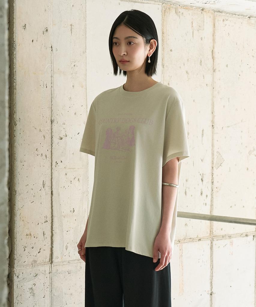 Siyajyu Sitp5296 Country Dogs Club Short Sleeve T-Shirt_Khaki Beige