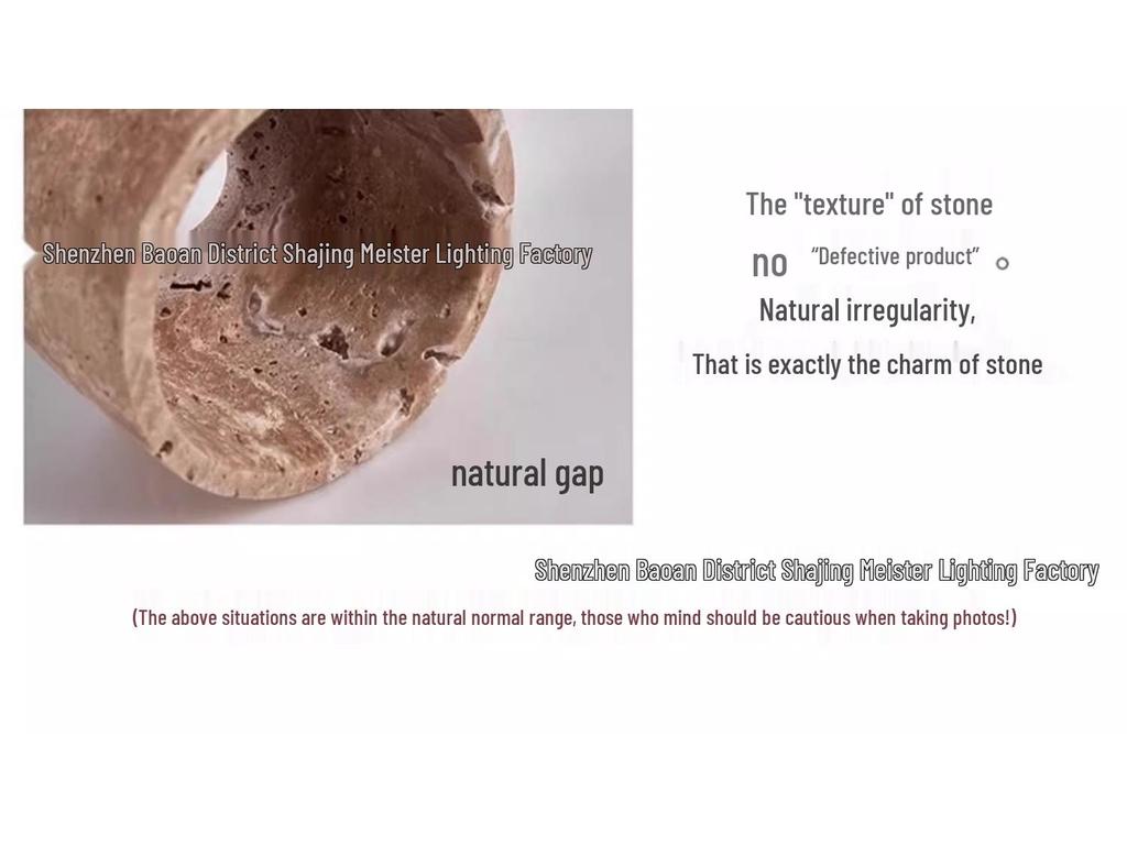 Mid-century Wabi-sabi Travertine Pendant Light for Dining & Bedrooms