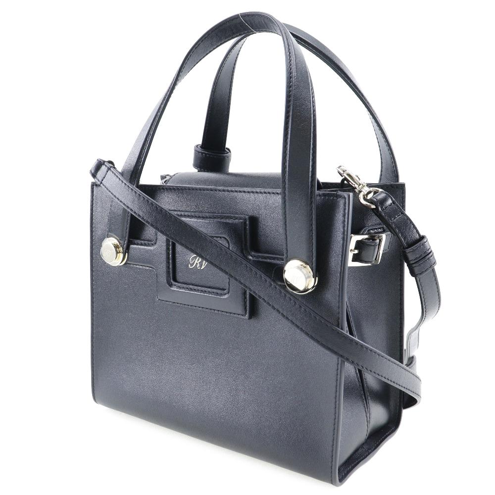 Roger Vivier 2WAY Handbag Black Calfskin Women Used