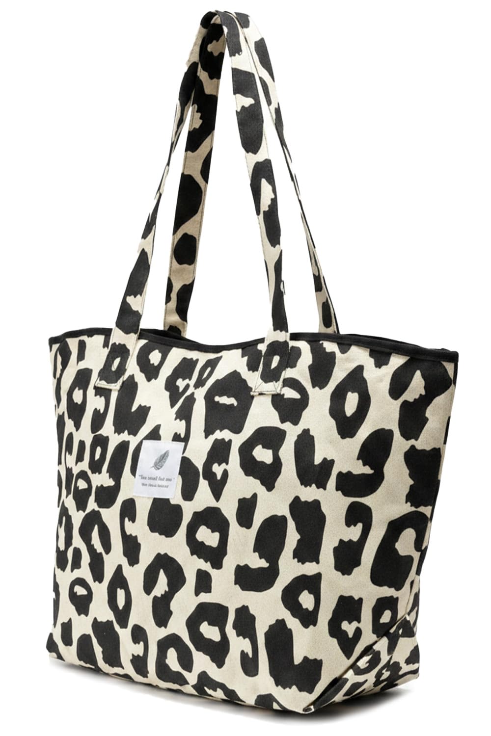[MIKA&MAYA] Leopard Print Tote Bag for Women (Leopard Print)