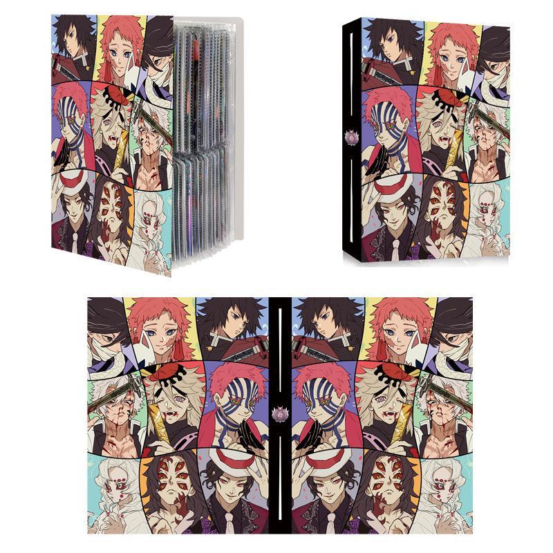 

Popular Anime Demon Slayer characters Kamado Tanjirou Card Album Set Holder Binder Card Storage 4 Grid 120pcs Favorites